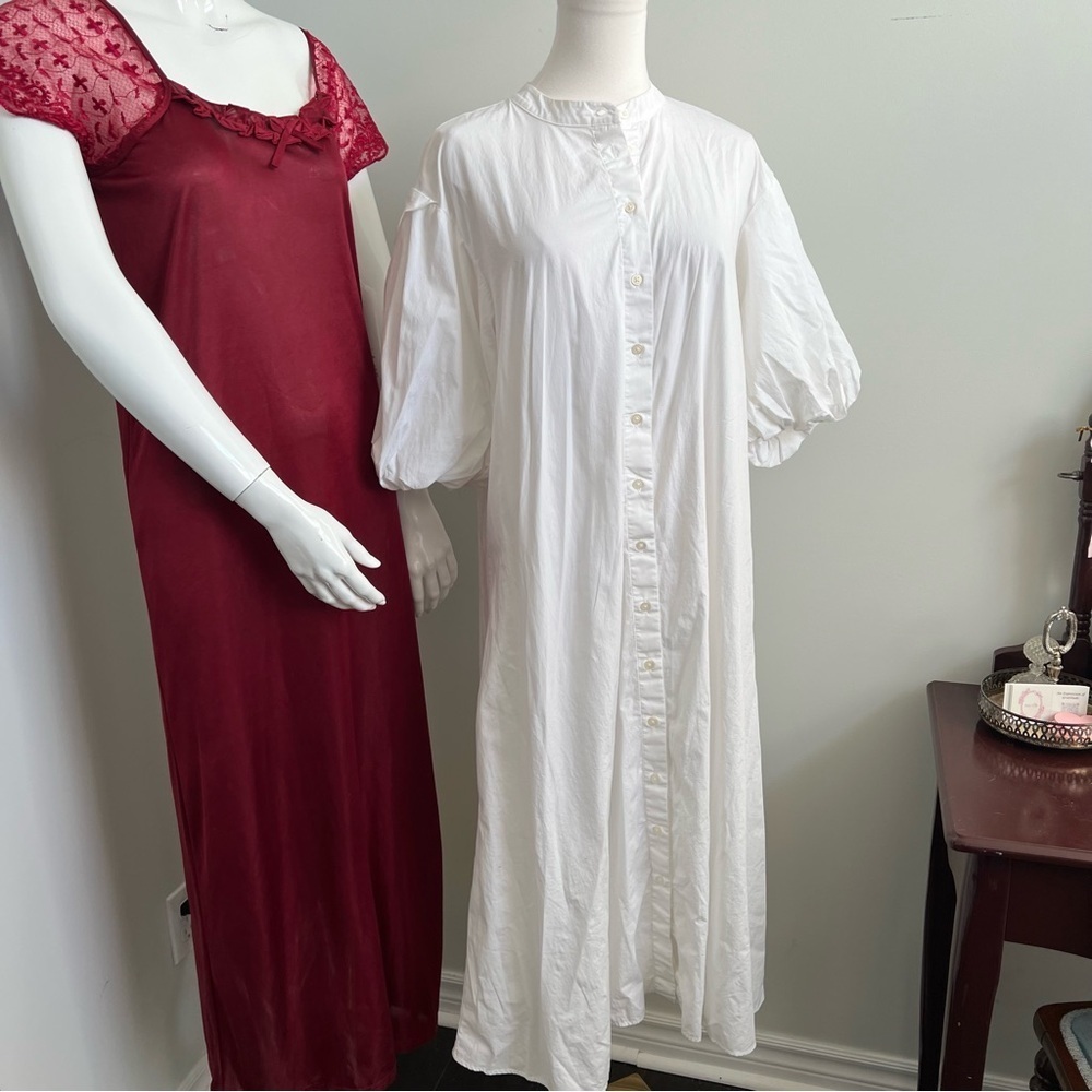 Banana Republic White Cotton Button-Front Midi Dress – Made in Turkey M - Picture 3 of 10